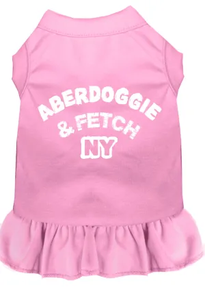 Aberdoggie Ny Screen Print Dress Light Pink Xxl