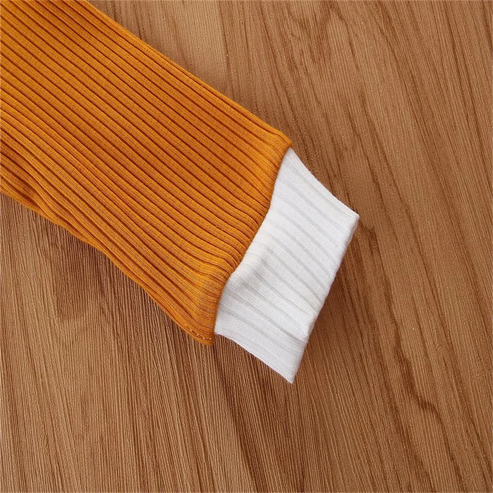 Baby Unisex Crew Neck Long Sleeve Color Contrast Top & Pants Wholesale Baby Clothes Suppliers