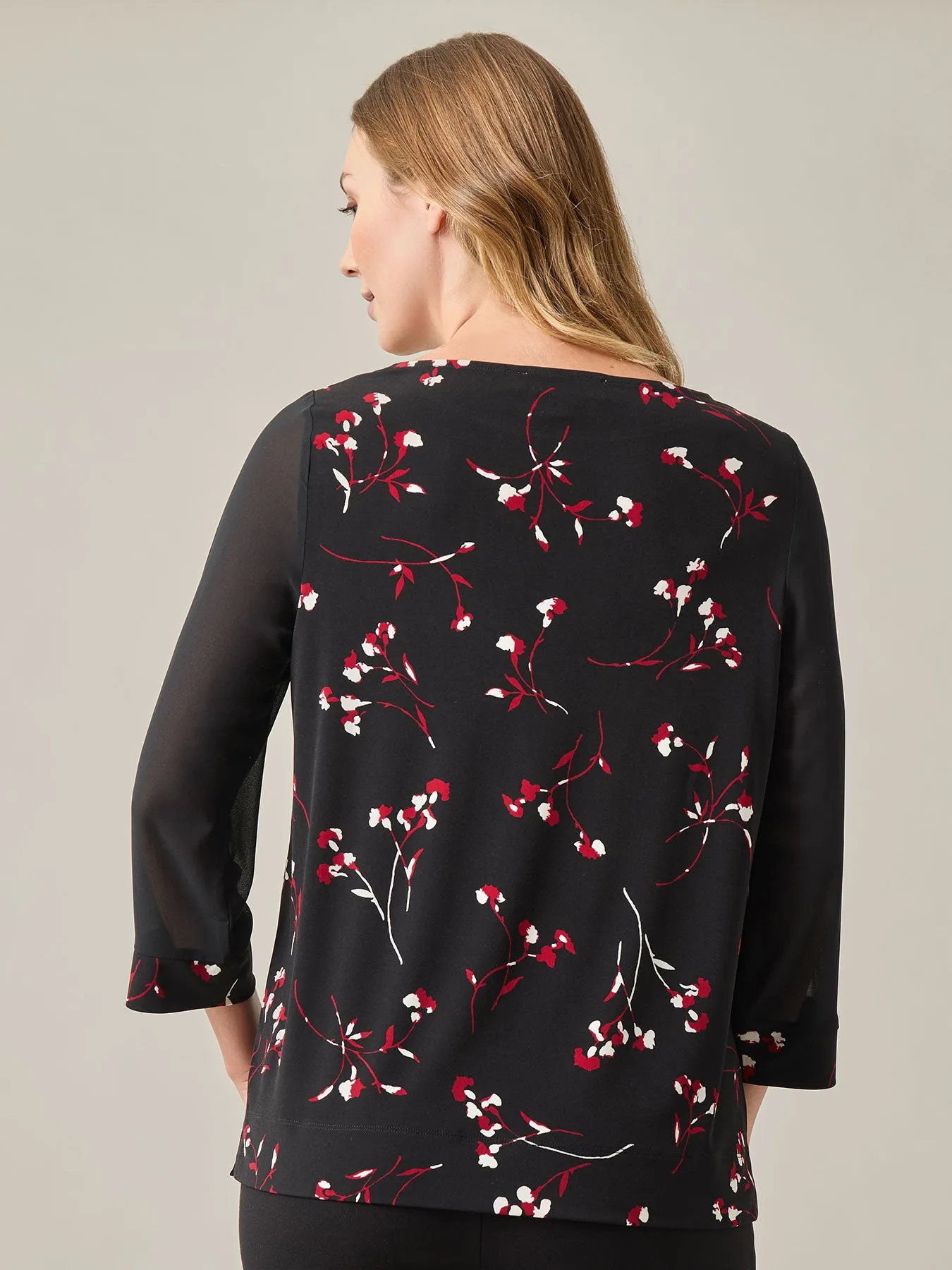 Banded Cuff Blouse, Everyday Knit