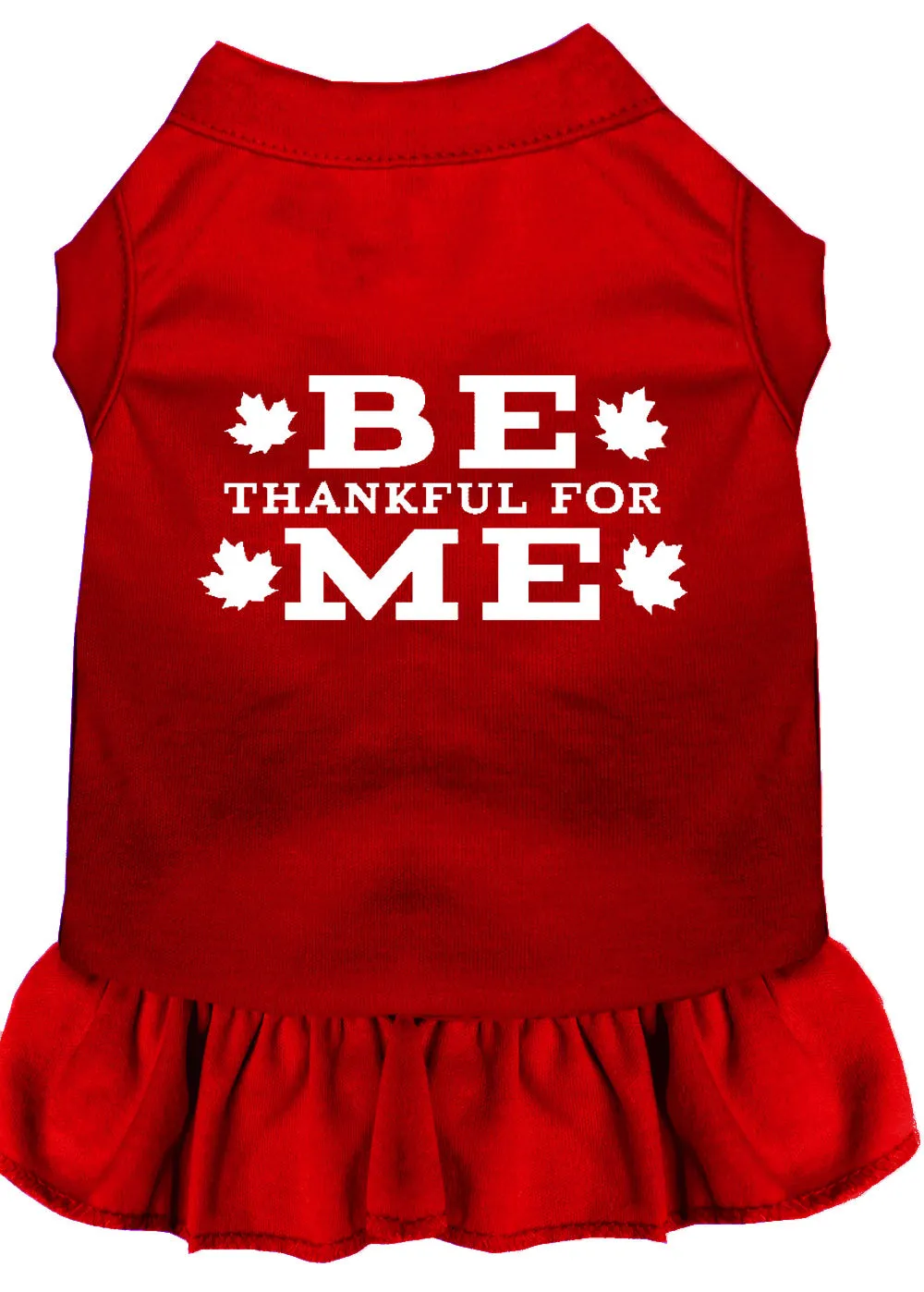 Be Thankful For Me Screen Print Dress Red Med