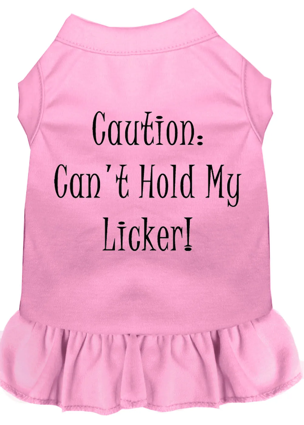Can't Hold My Licker Screen Print Dress Light Pink Med