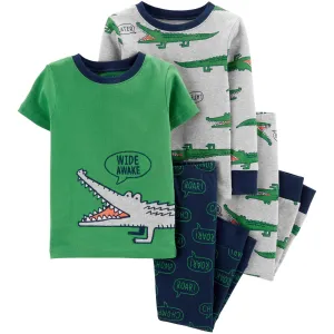 Carter's 4-Piece Alligator 100% Snug Fit Cotton Pjs Boy Multicolor 1L808910
