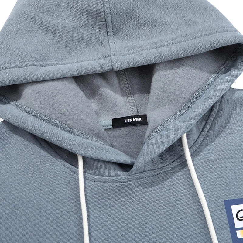 Casual Plain Graphic Fleece Hoodies
