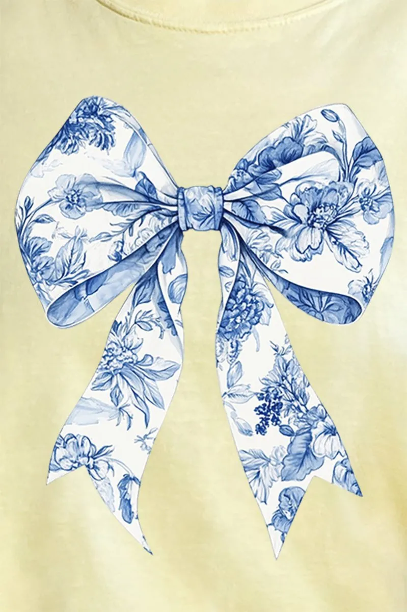 Chinoiserie Coquette Bow Comfort Colors Adult Ring-Spun Cotton Tee