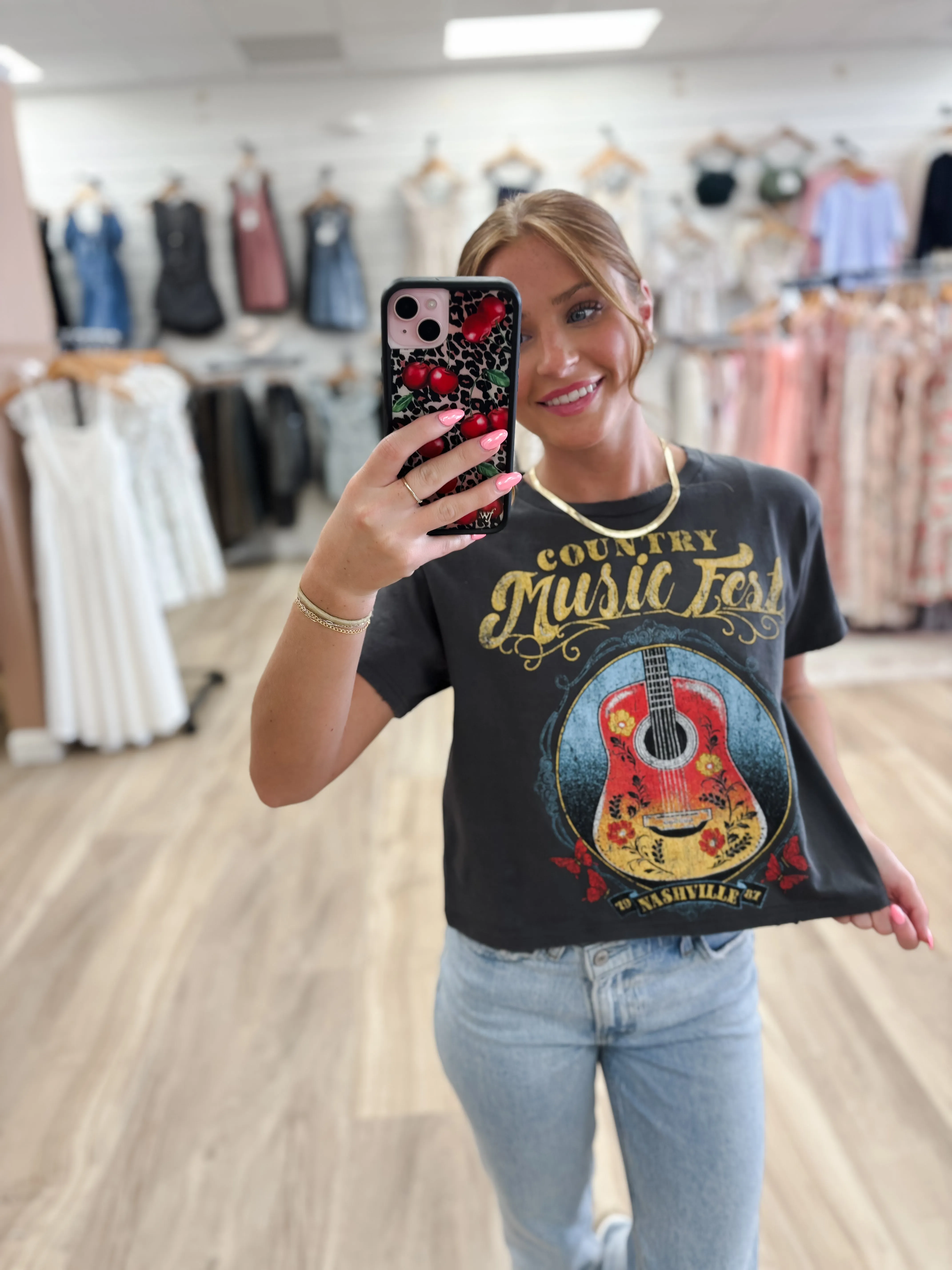 Country Music Fest Cropped Tee