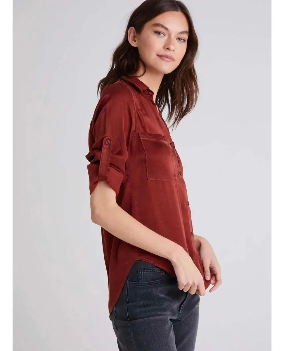 Cupro Two Pocket Shirt Brandy