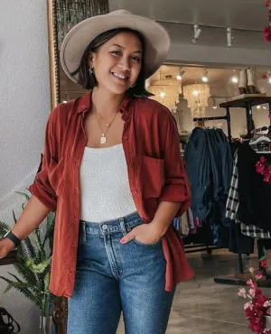 Cupro Two Pocket Shirt Brandy