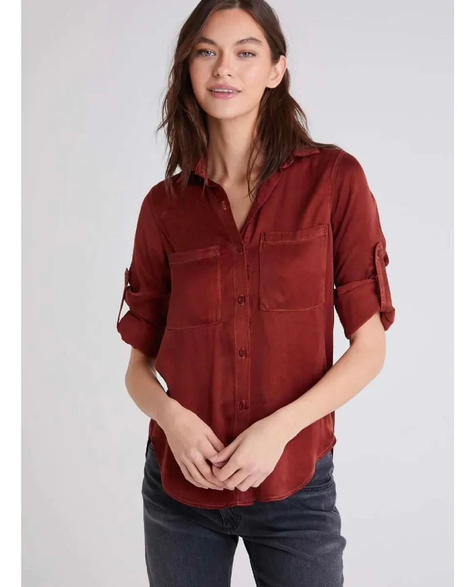 Cupro Two Pocket Shirt Brandy