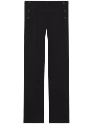 Flared Wool Trousers