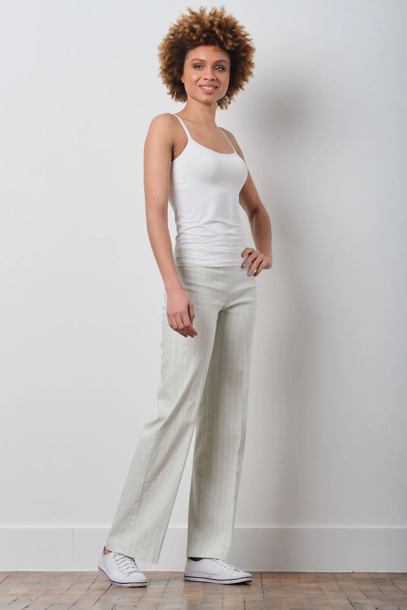 FLAVIA Linen Stripes Mint