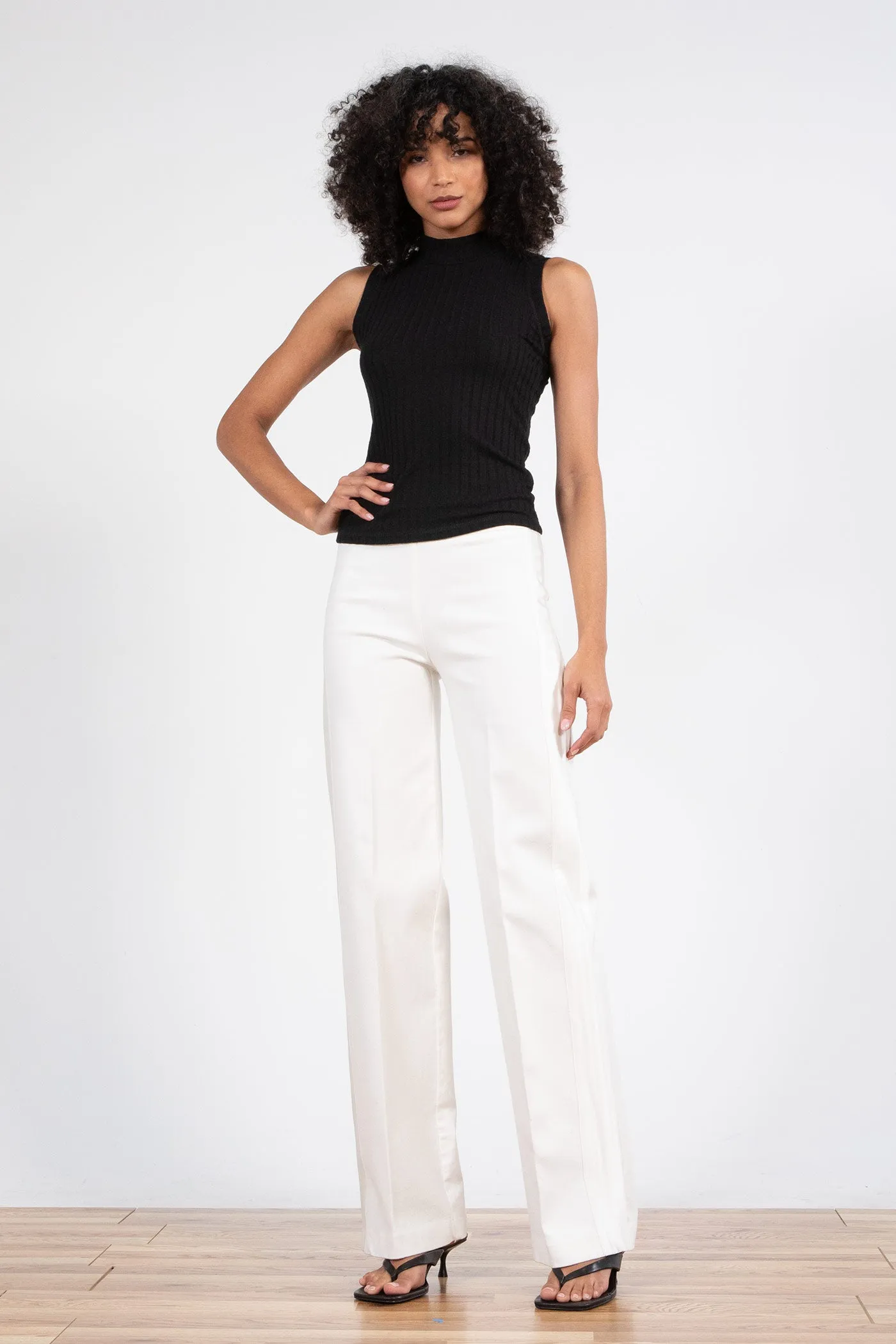 FLAVIA Off-White Denim with Satin Band