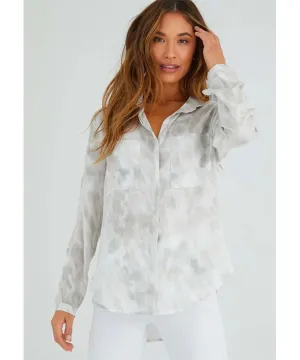 Hipster Shirt Wind Brushed Floral