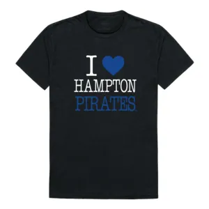 I Love Hampton University Pirates T-Shirt Tee