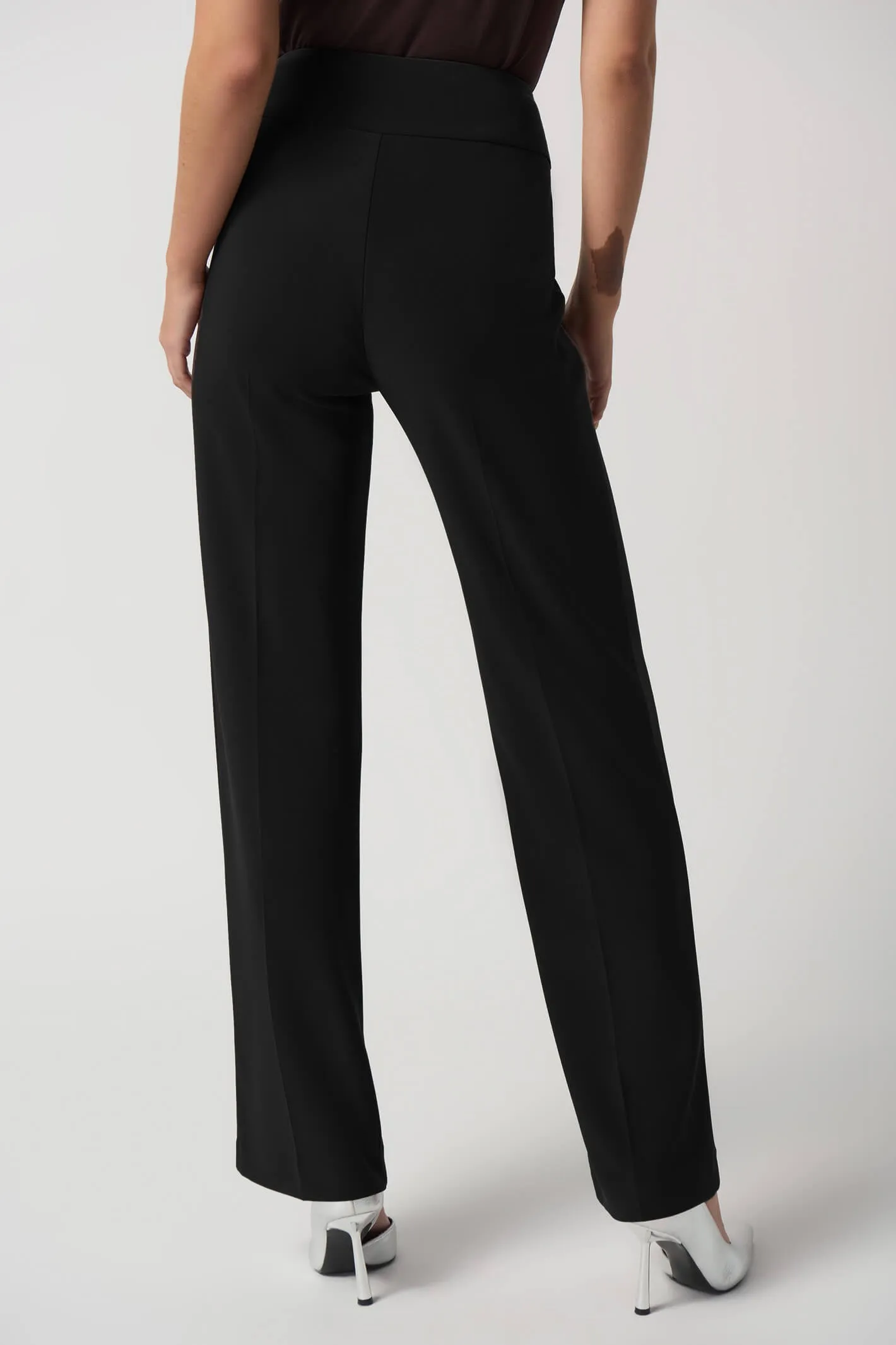Joseph Ribkoff 233277 Black Wide-Leg Pull-On Trousers
