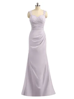 Lace Appliqued Strap Sheath Open Back Dress Dusk Plus Size