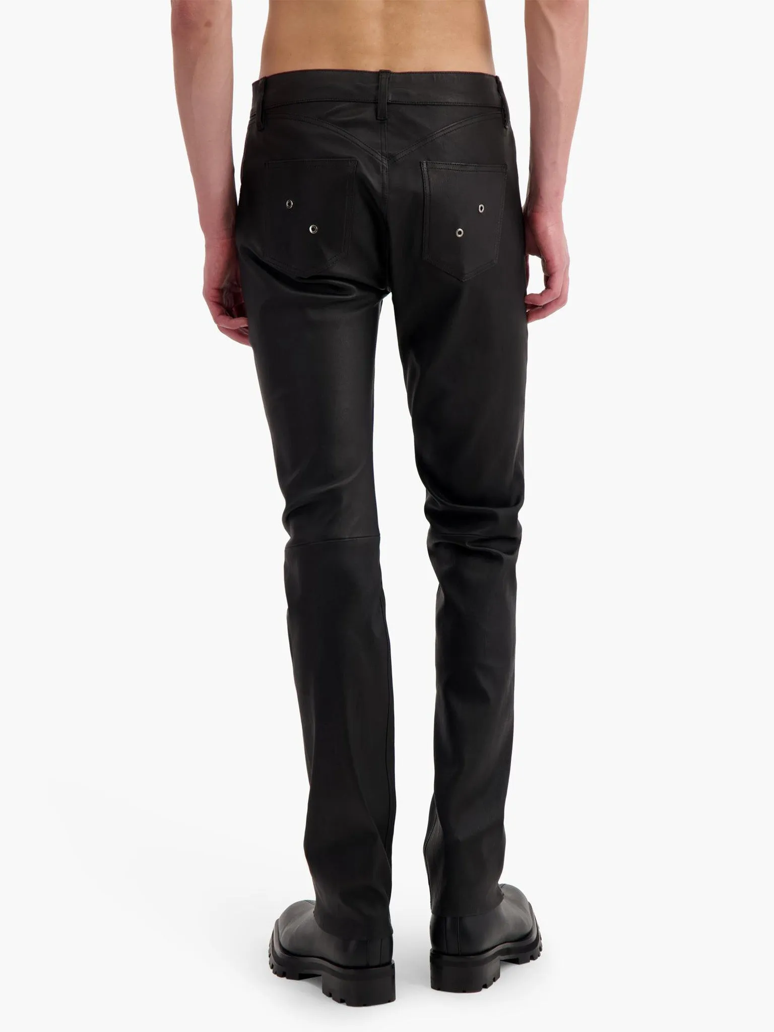 Lace Up Pants in Leather