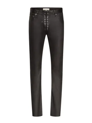 Lace Up Pants in Leather