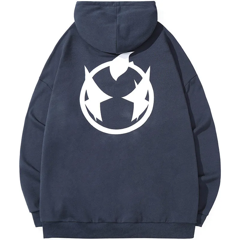 Letter Print Kangaroo Pocket Couple Hoodies