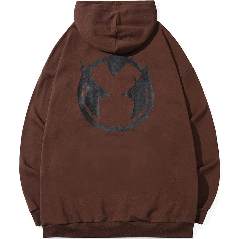 Letter Print Kangaroo Pocket Couple Hoodies