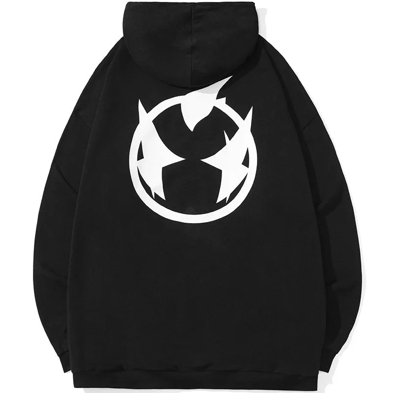 Letter Print Kangaroo Pocket Couple Hoodies