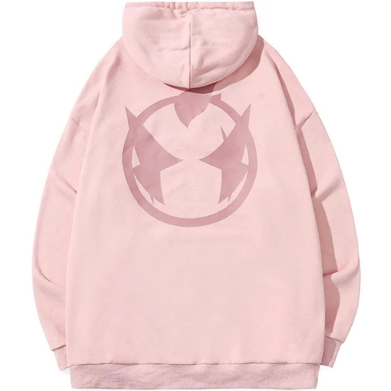 Letter Print Kangaroo Pocket Couple Hoodies