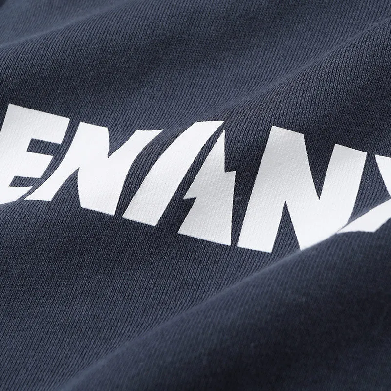 Letter Print Kangaroo Pocket Couple Hoodies