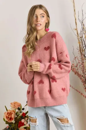 Lovely Heart Sweater Top