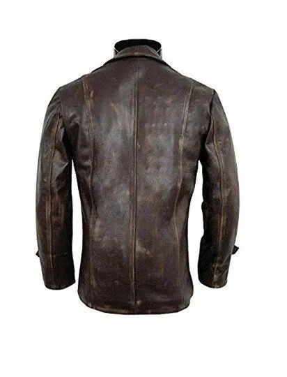 MEN STYLISH CAFE RACER BIKER REAL LEATHER DISTRESSED BROWN LEATHER JACKET | MEN LEATHER JACKET BY THE JACKET SELLER
