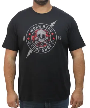 Mens Printed Worn Star Tee