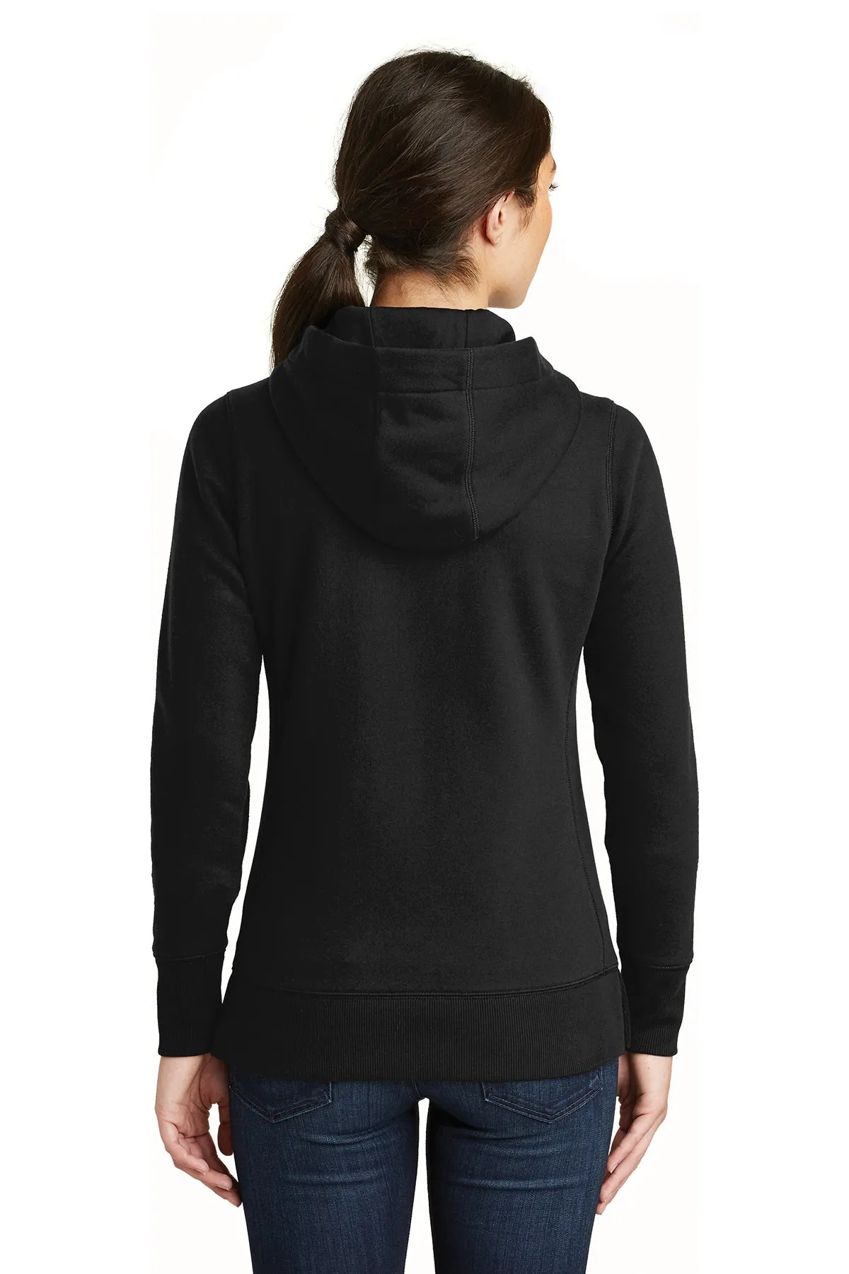 New Era Ladies French Terry Custom Zip Hoodies, Black