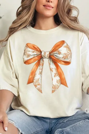 Orange Chinoiserie Bow Comfort Colors Adult Ring-Spun Cotton Tee