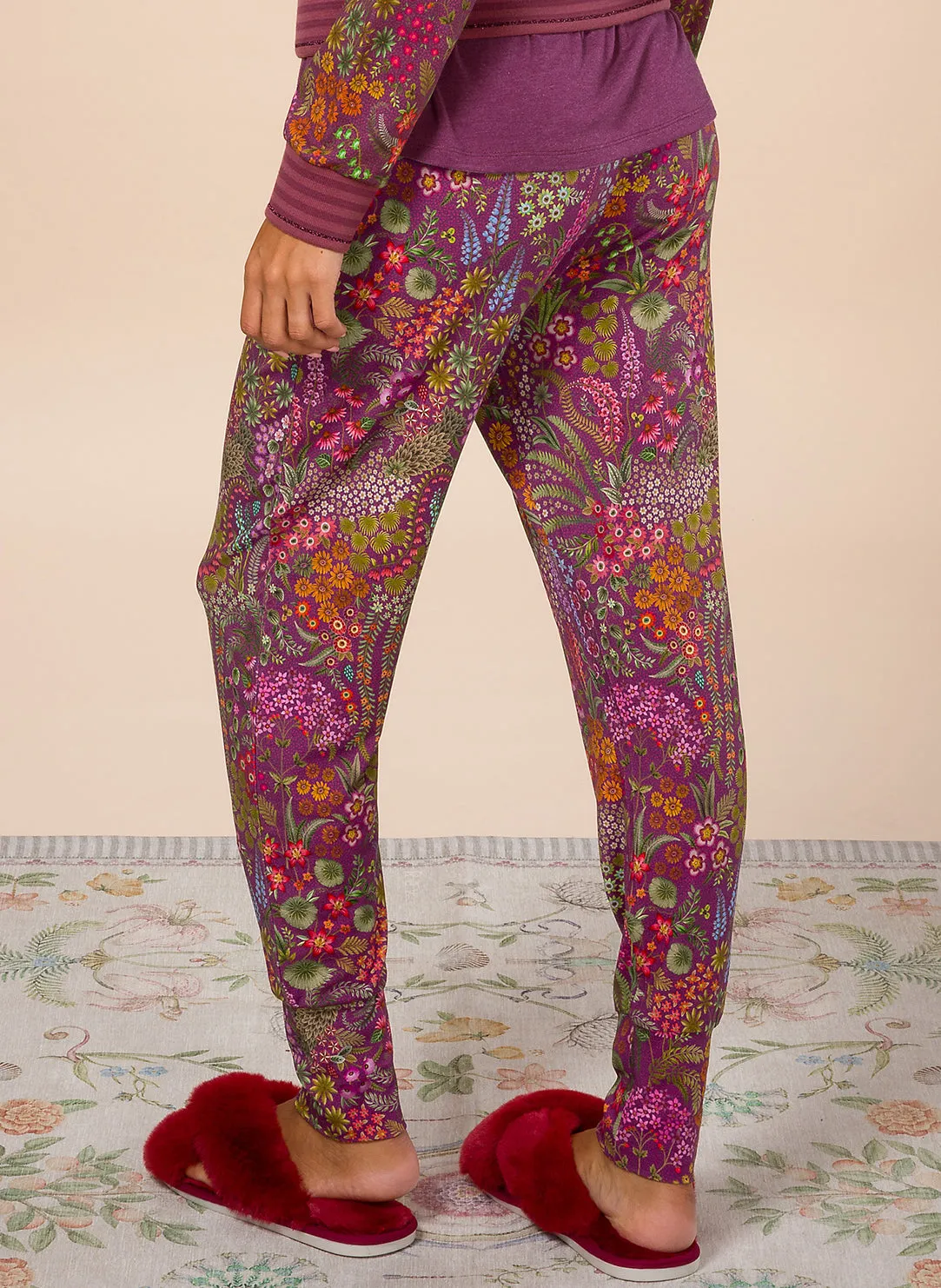 Querida Pink Bobien Cuffed Pajama Pant