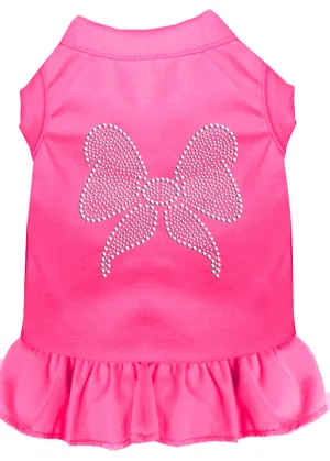 Rhinestone Bow Dress Bright Pink 4x