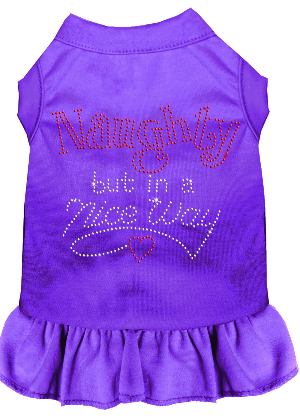 Rhinestone Naughty But In A Nice Way Dress Purple Xl