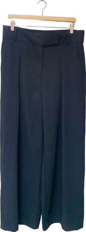 River Island Black Wide Leg Trousers UK 18
