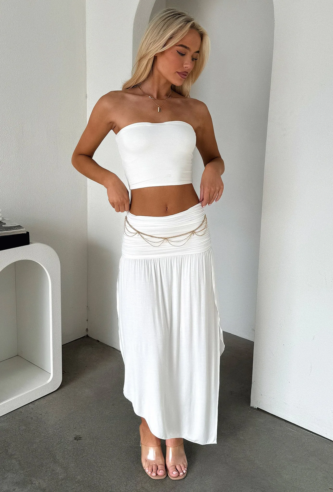 Rosalia Maxi Skirt - White