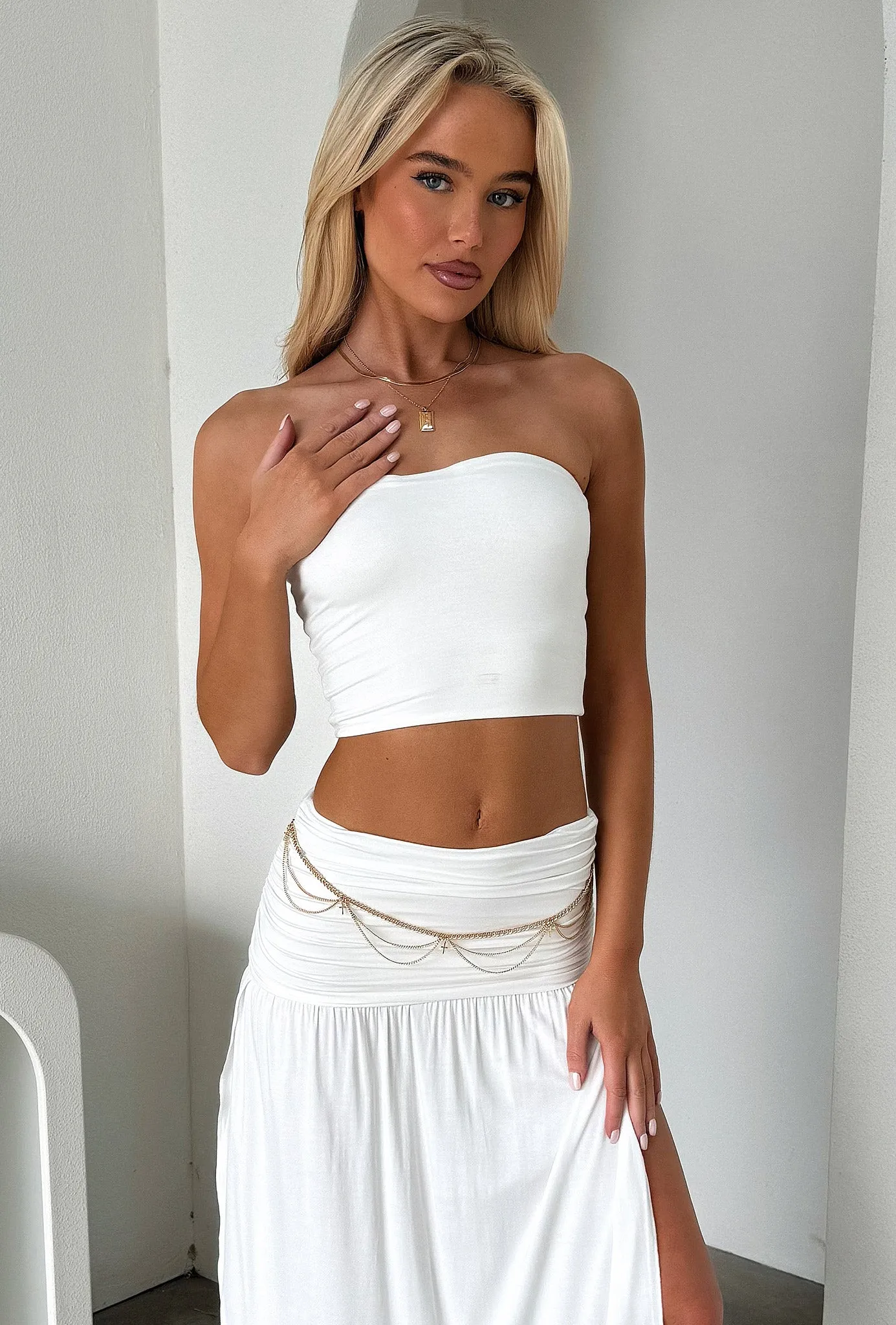Rosalia Maxi Skirt - White