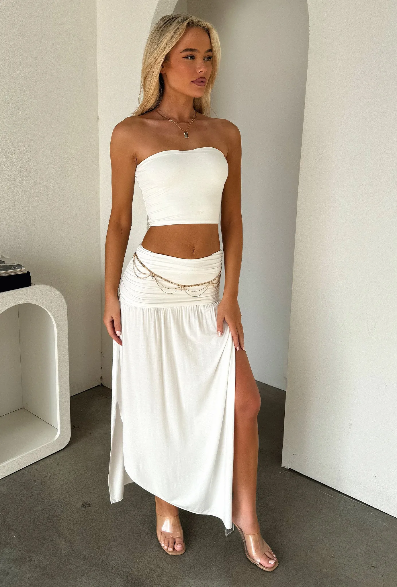 Rosalia Maxi Skirt - White