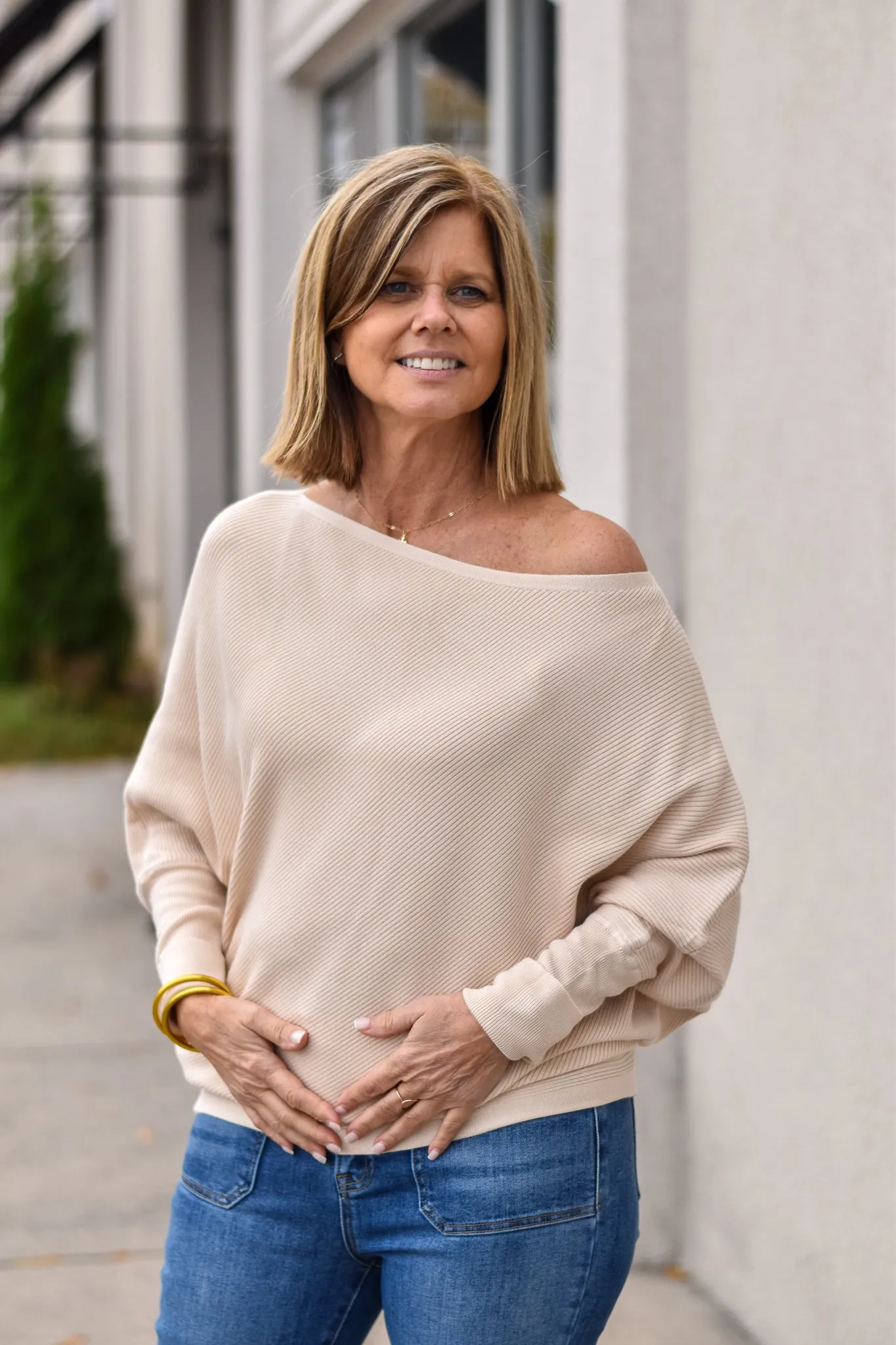 Soft Winds 0ff-Shoulder Sweater