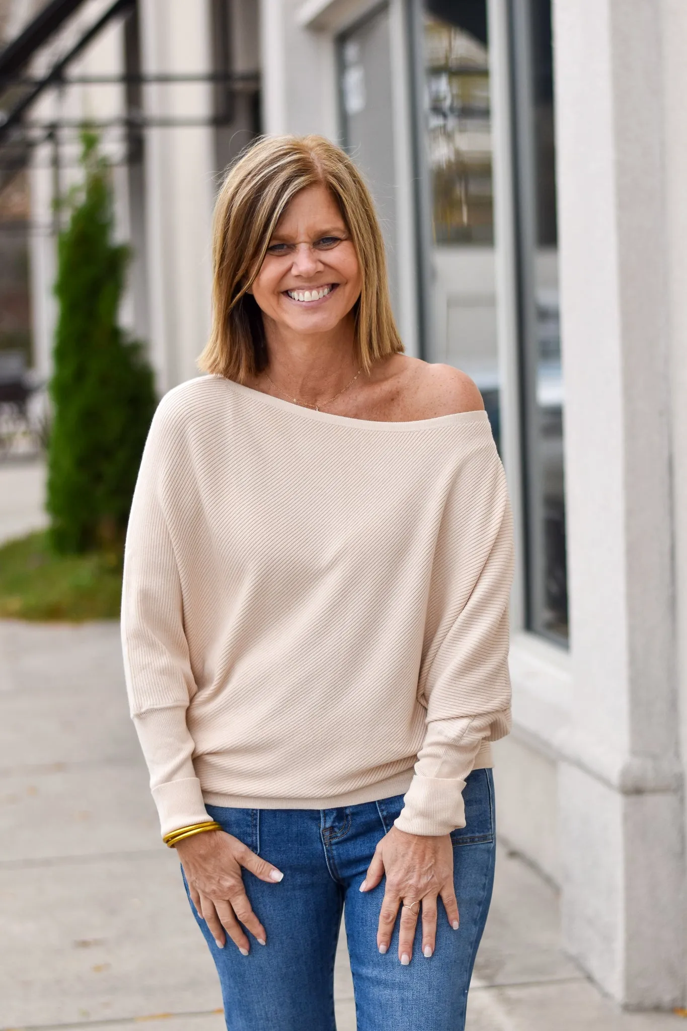 Soft Winds 0ff-Shoulder Sweater