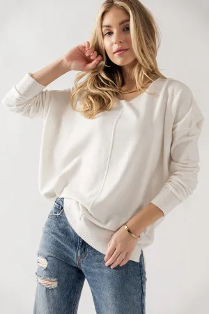 Super Soft High Low V-Neck Sweater