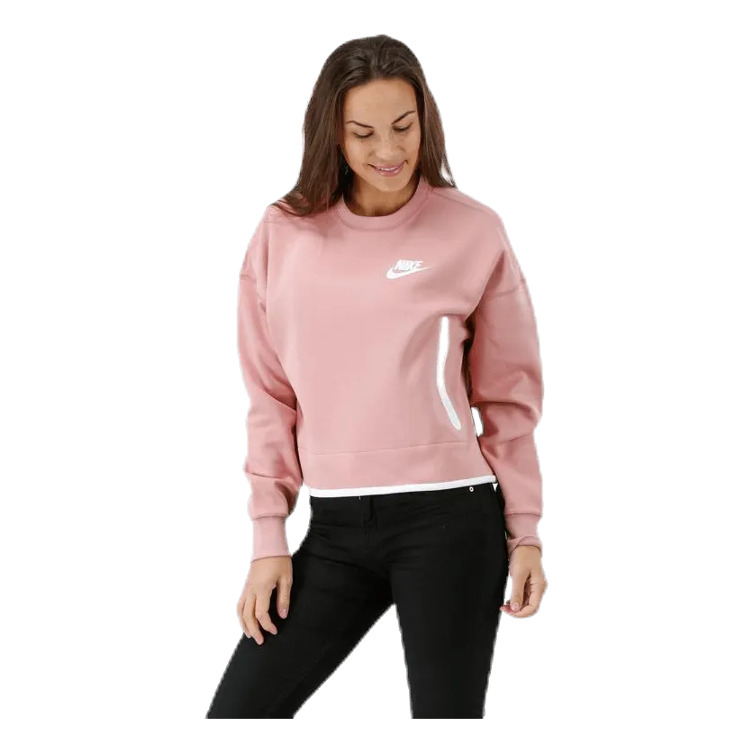 Tech Fleece Crew Pink/White