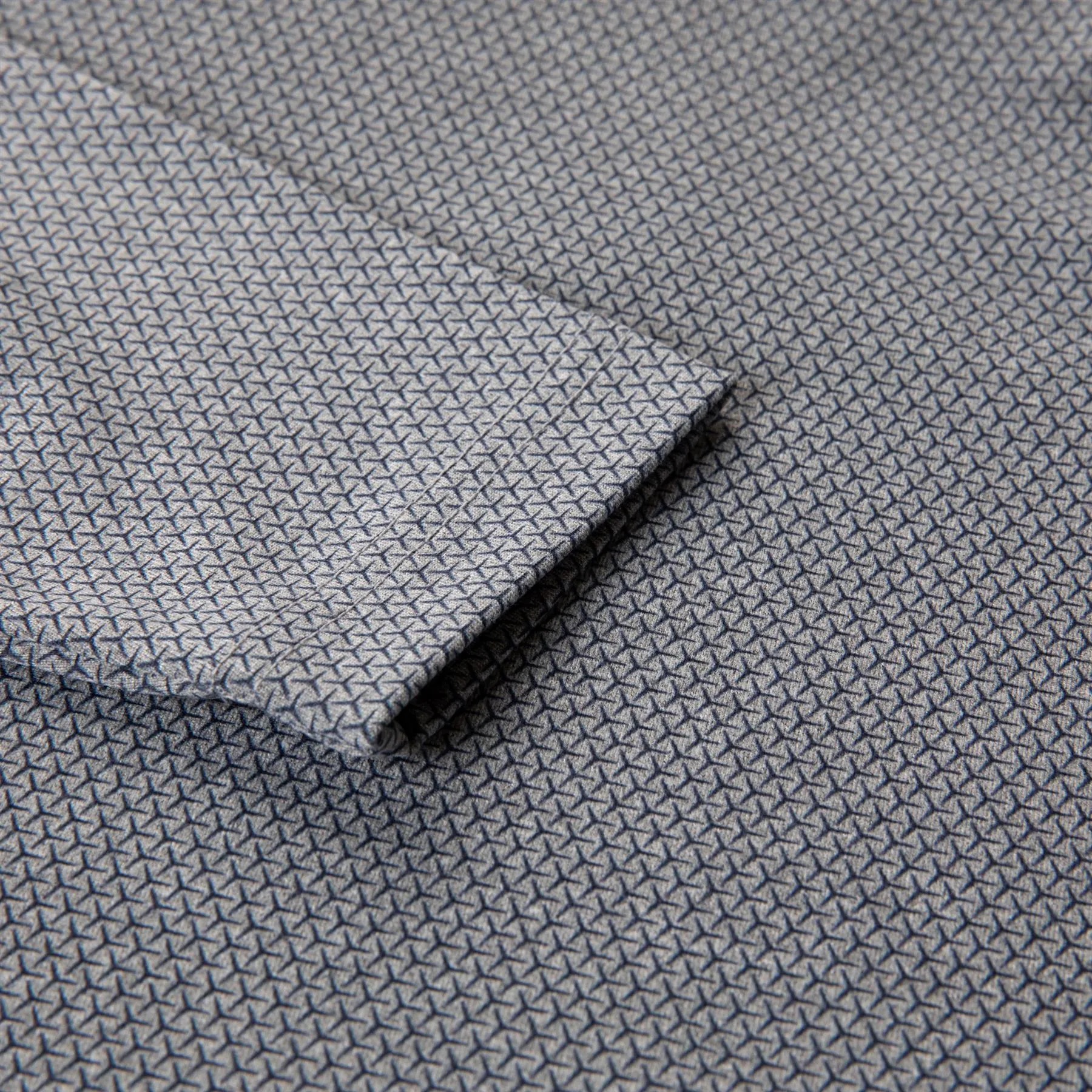 The Thompson Performance Print Hoodie Heathered Gray/Navy - SS24