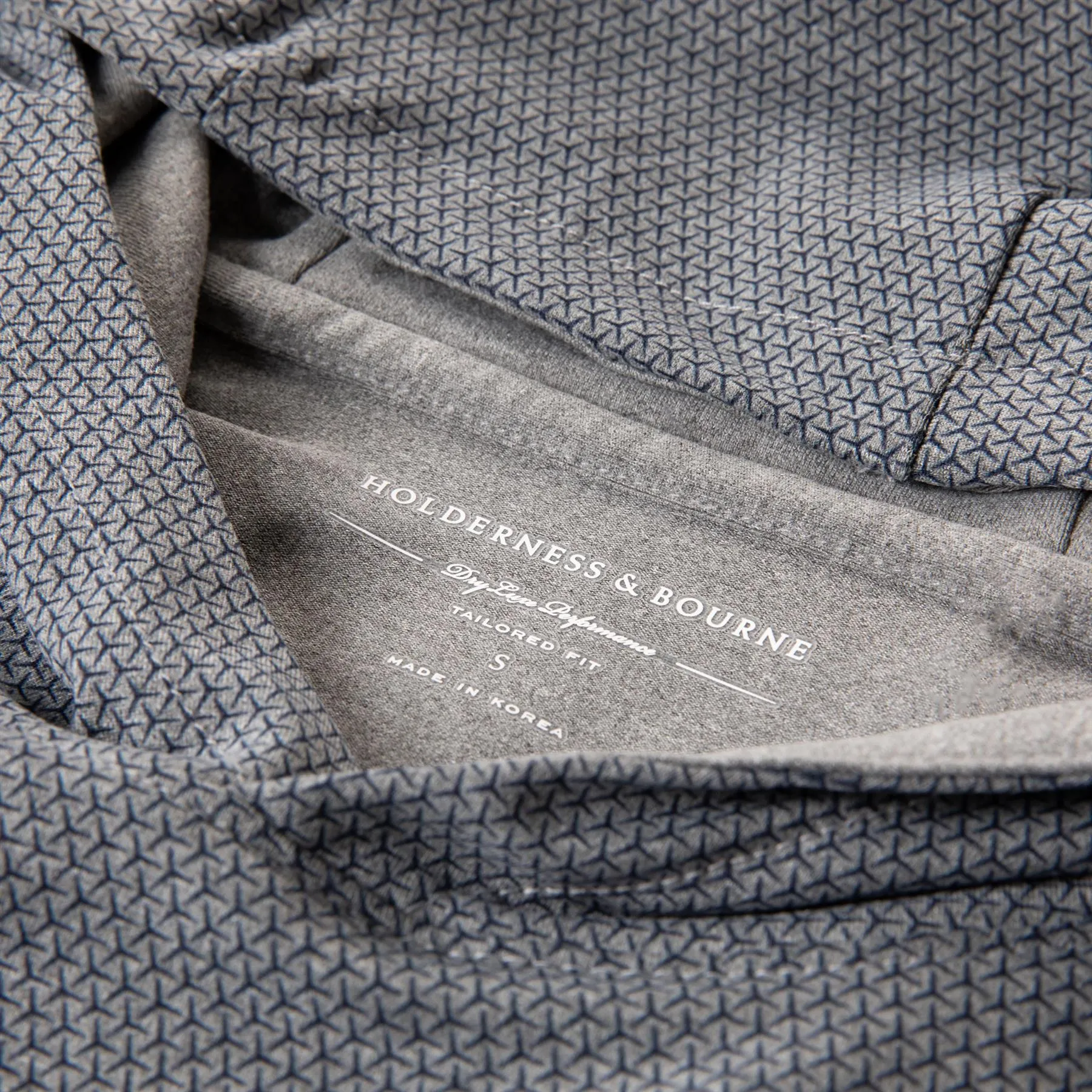 The Thompson Performance Print Hoodie Heathered Gray/Navy - SS24