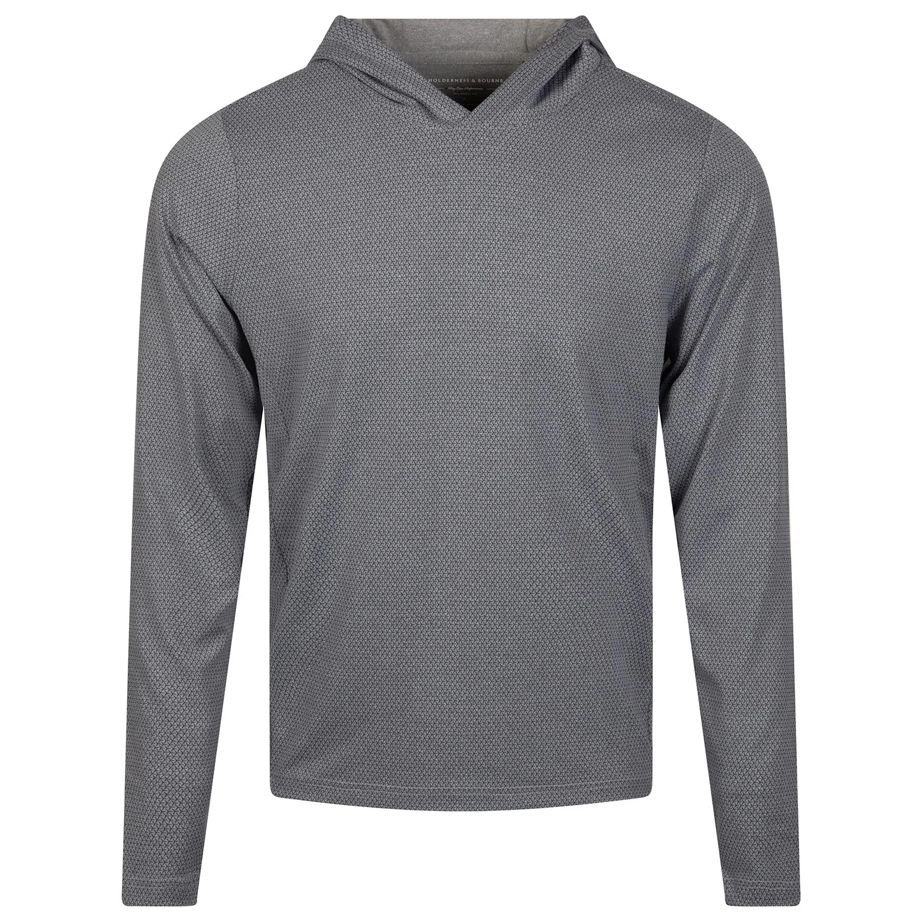 The Thompson Performance Print Hoodie Heathered Gray/Navy - SS24