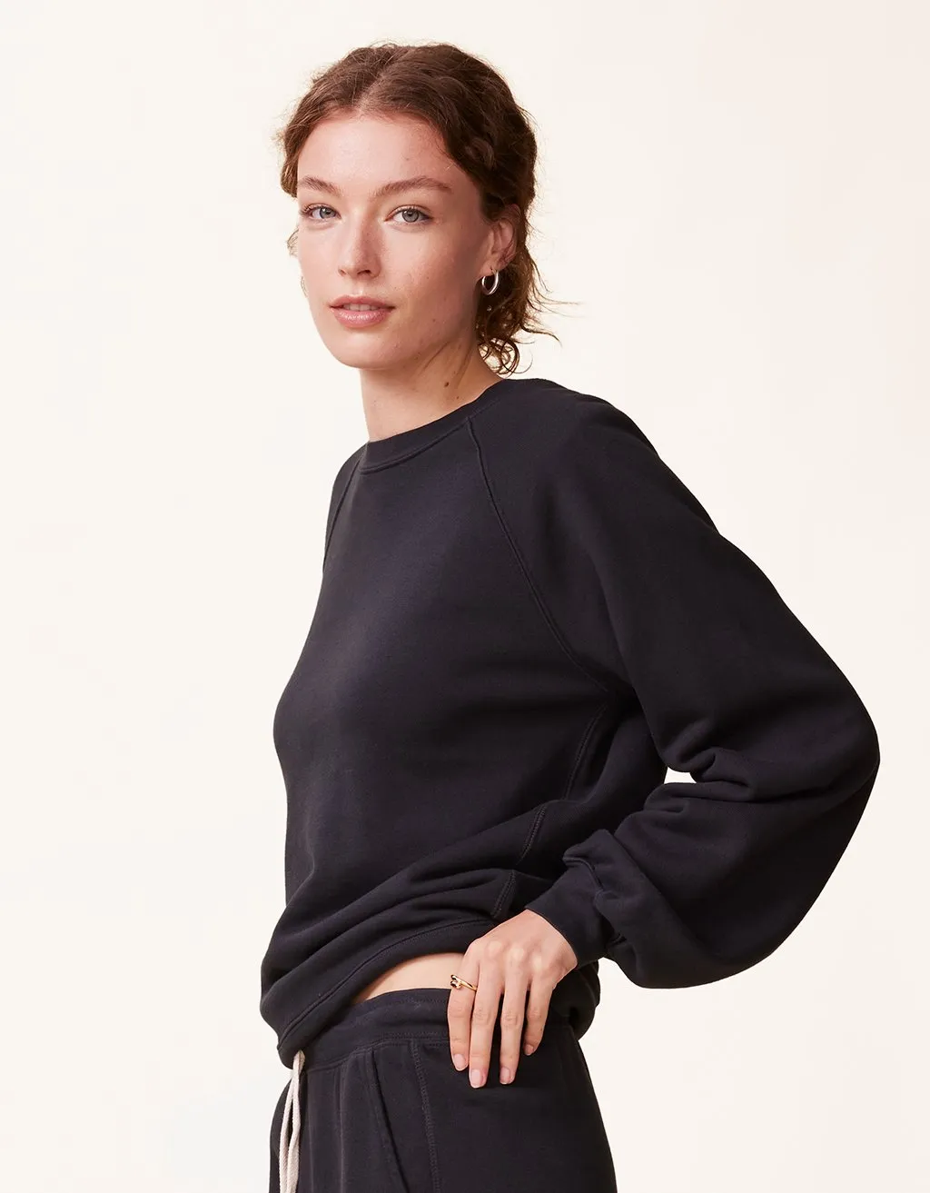 unsubscribed raglan french terry crewneck sweatshirt