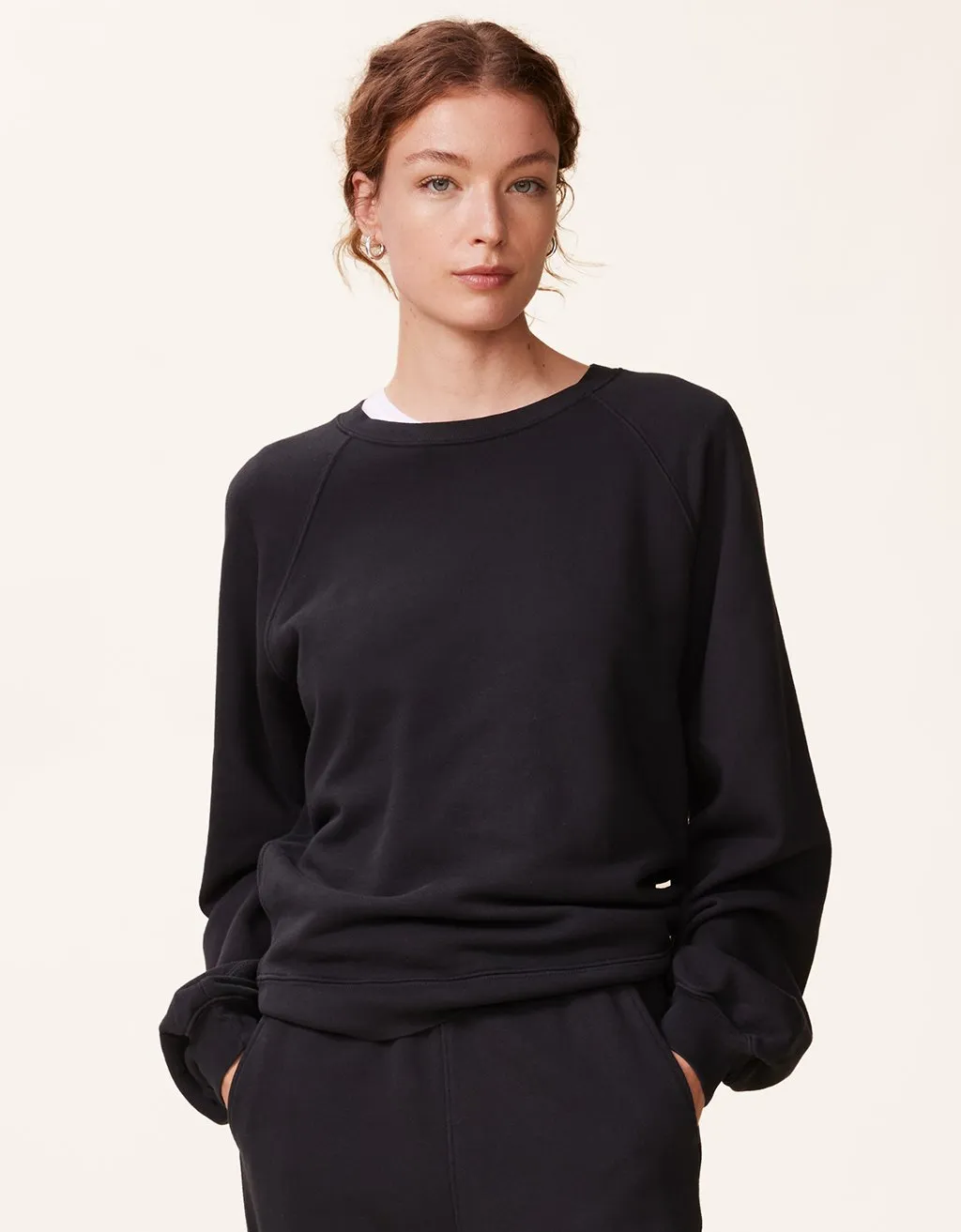 unsubscribed raglan french terry crewneck sweatshirt