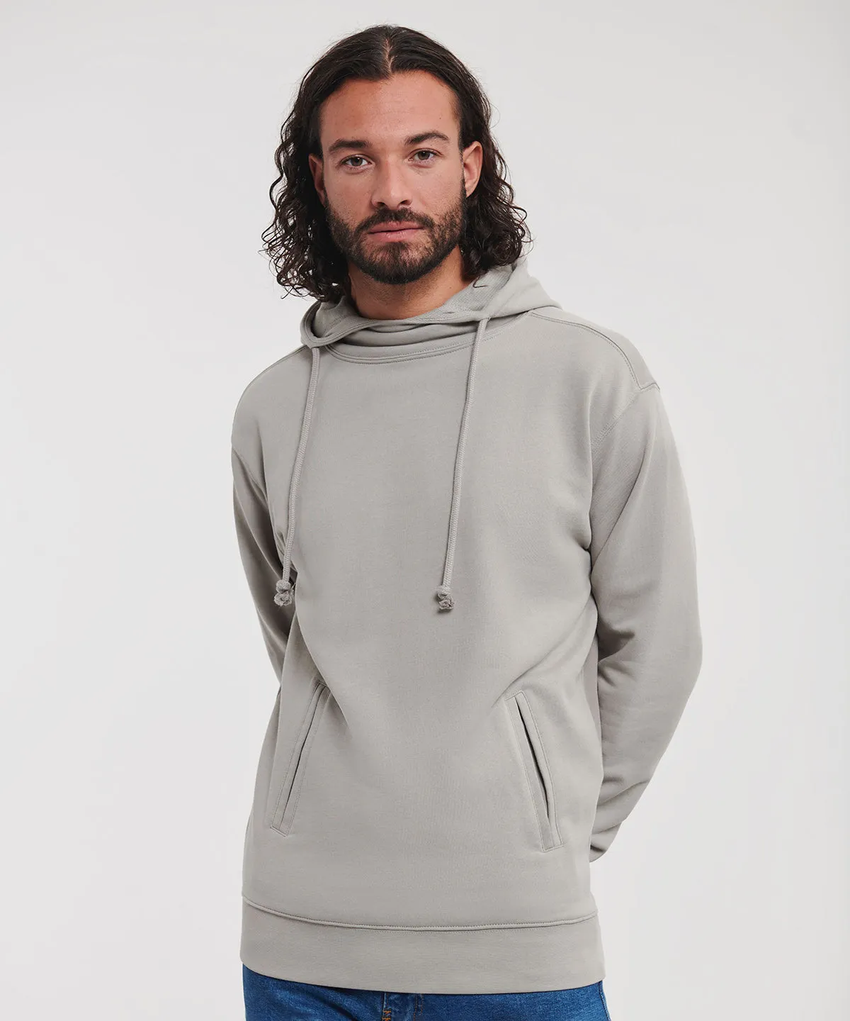 White - Pure organic high collar hooded sweatshirt
