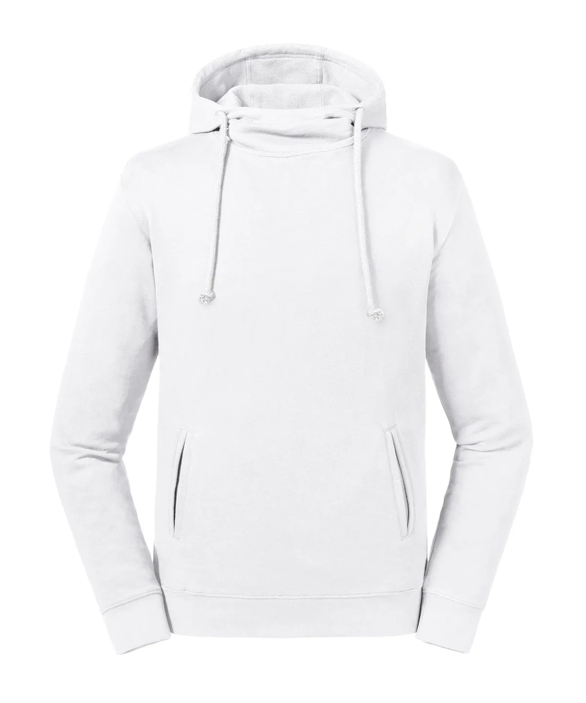 White - Pure organic high collar hooded sweatshirt