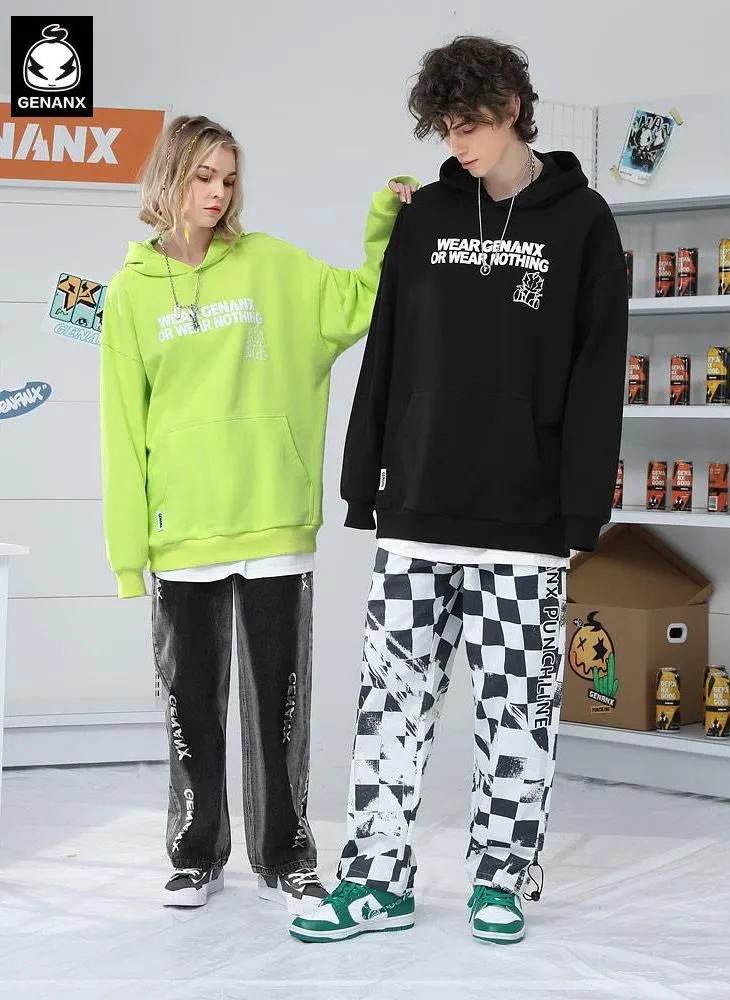 Wing Print Raglan Sleeve Pullover Hoodies